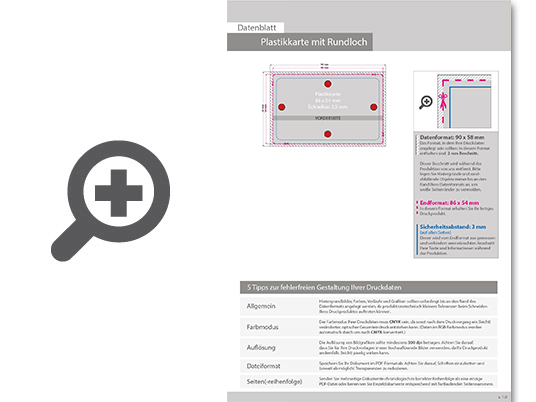 Product Bild plastikkarte_mit_einseitiger_hei__folienpr__gung_silber_und_lochung_1_0_farbig_bedruckt_auf_wei__em_hintergrund