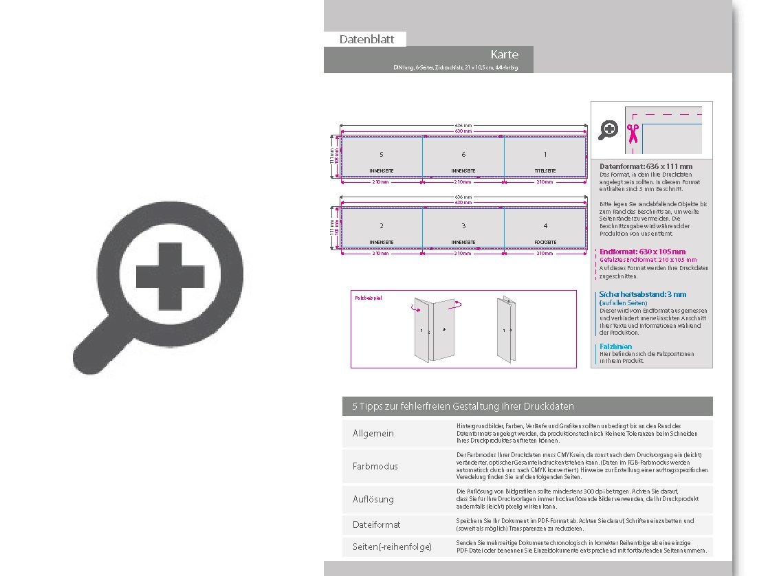 Product Bild einladungskarte__gefalzt_auf_din_lang_quer__vertikaler_zickzackfalz__6-seitig