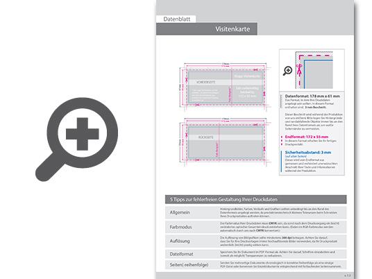 Product Bild klapp-visitenkarten_quer_5_5_farbig_-_rillung_au__ermittig___beidseitig_bedruckt_(cmyk_4-farbig_+_1_pantone-sonderfarbe)