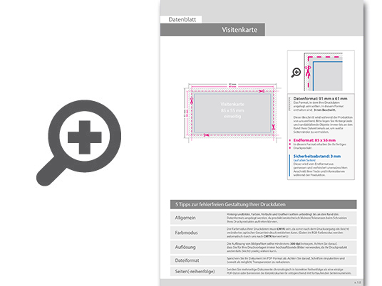 Product Bild visitenkarten_quer_5_0_farbig_85_x_55_mm___einseitig_bedruckt_(cmyk_4-farbig_+_1_hks-sonderfarbe)